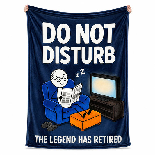 Ao Yee ZGL Fun Retired Blanket for Men,Novel Gift for Retired Men from Their Children,Printed Flannel Blanket, for Birthdays Christmas,Dimensions 60 in*50 in