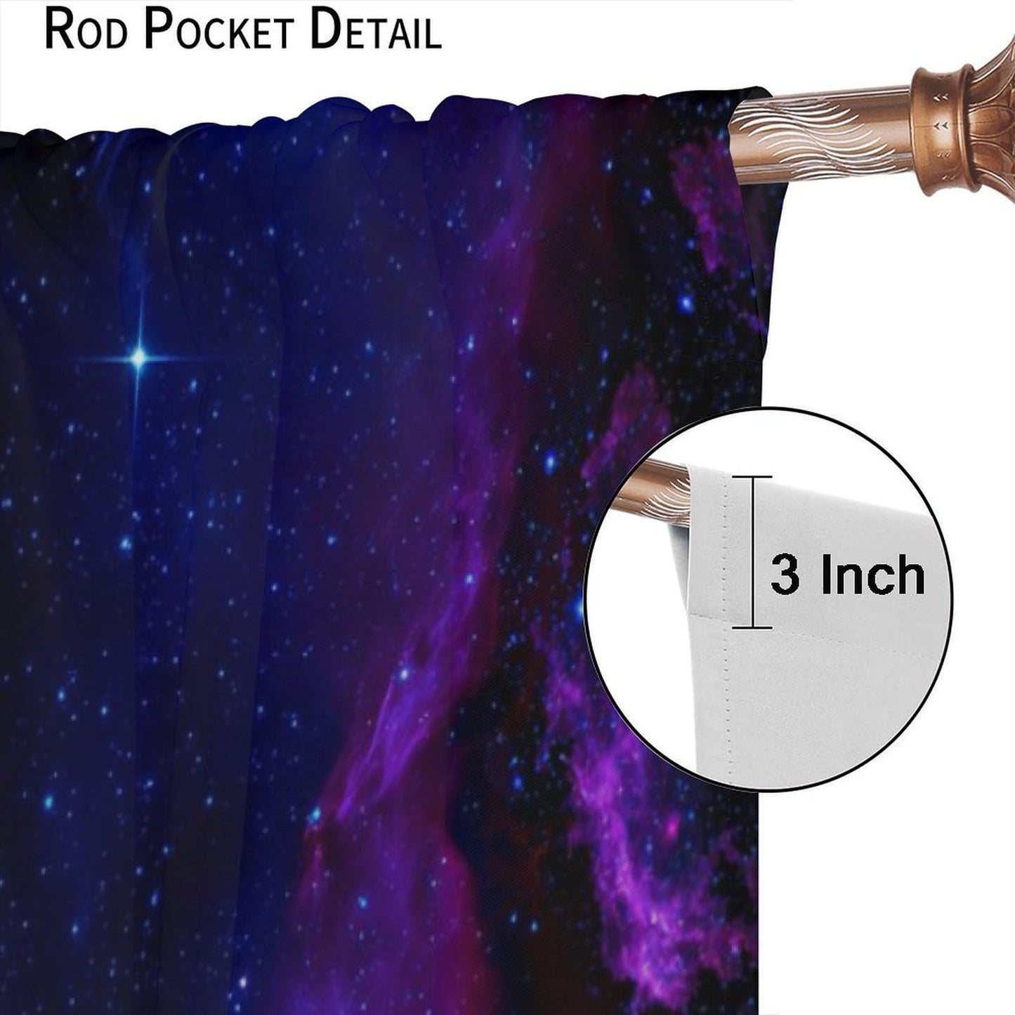 AAVEUP Galaxy Blackout Curtains for Bedroom,Universe Beautiful Blue Purple Meteor Solar System Planet Outer Space Window Drapes Print for Kids Boys Youth Living Room 63x72in