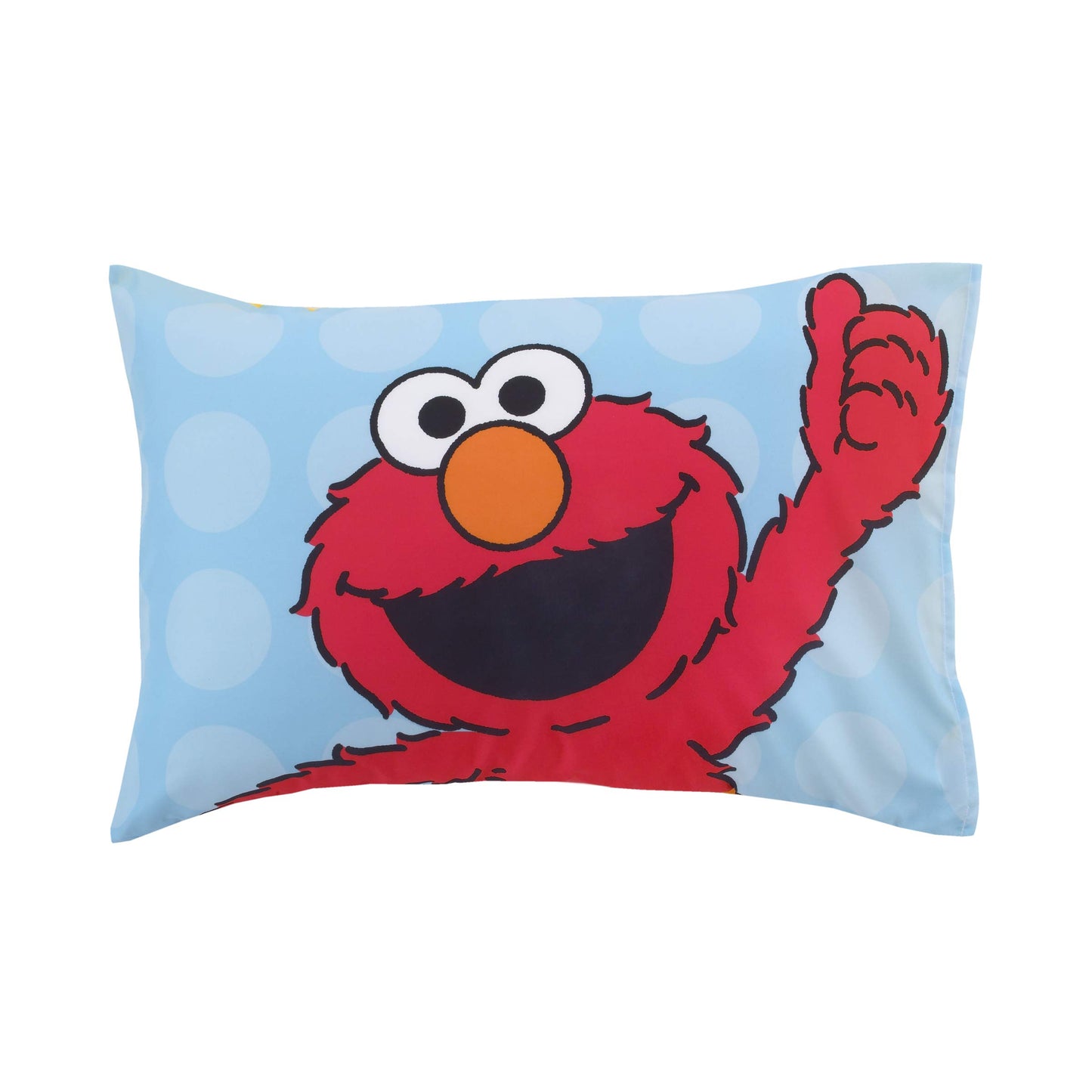 Sesame Street Best Friends Blue, Red, Yellow 4Piece Toddler Bed Set - Comforter, Fitted Bottom Sheet, Flat Top Sheet, Reversible Pillowcase, Blue, Red, Yellow, Green