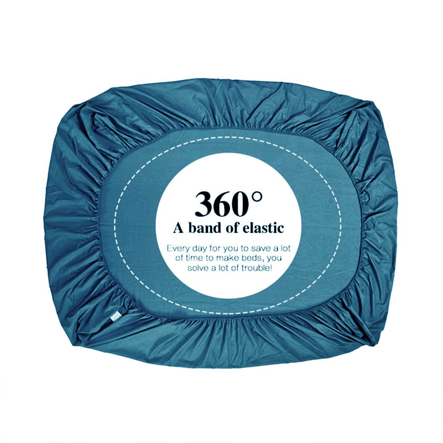 NHNHN Fitted Sheet-Deep Pockets-Soft Microfiber-Easy Care-Shrinkage and Fade Resistant-Fitted Sheets Queen Size for Girl Woman Teens Kids-Only 1 Fitted Sheet (Queen, Turquoise)