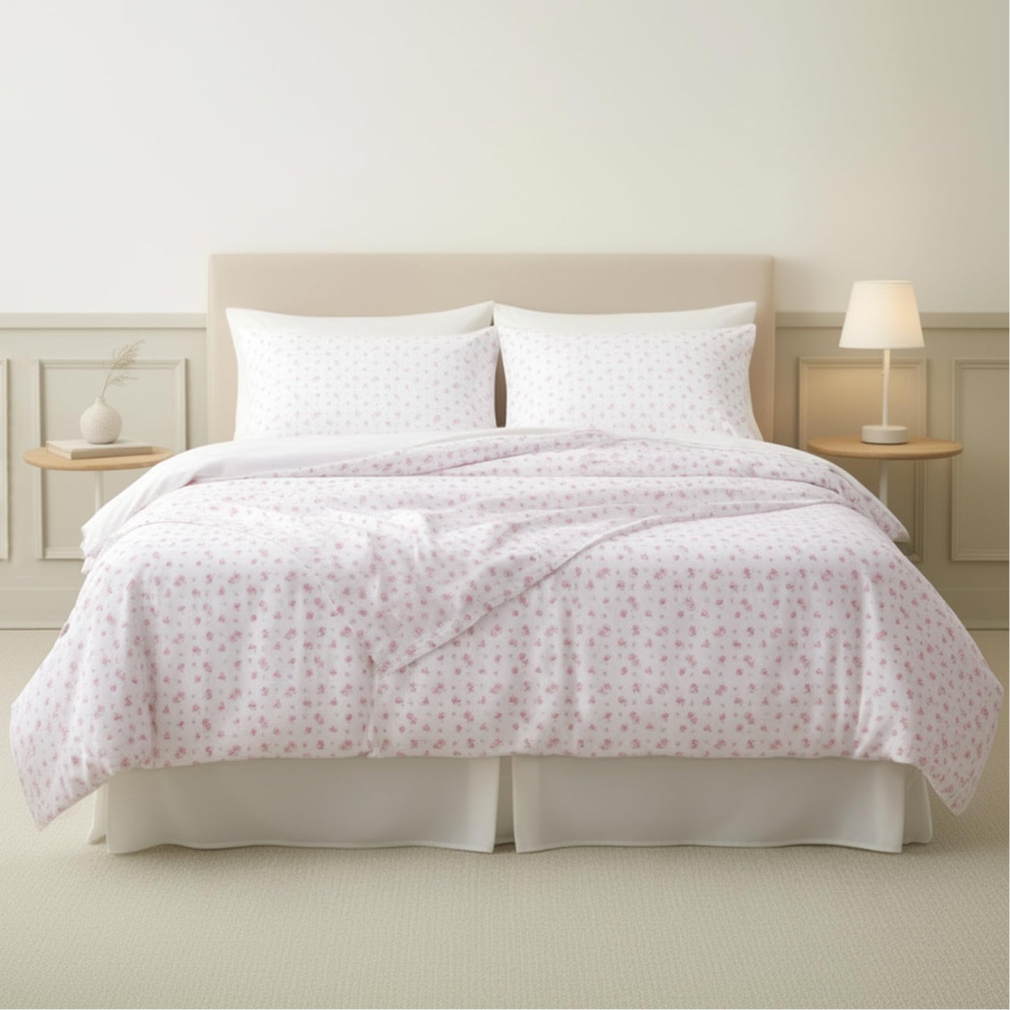 Modern Threads Silky Soft Microfiber and Wrinkle Free Sheets - Luxurious Microfiber Bed Sheets Includes Flat Sheet, Fitted Sheet with Deep Pockets, & Pillowcases Ivory, Full