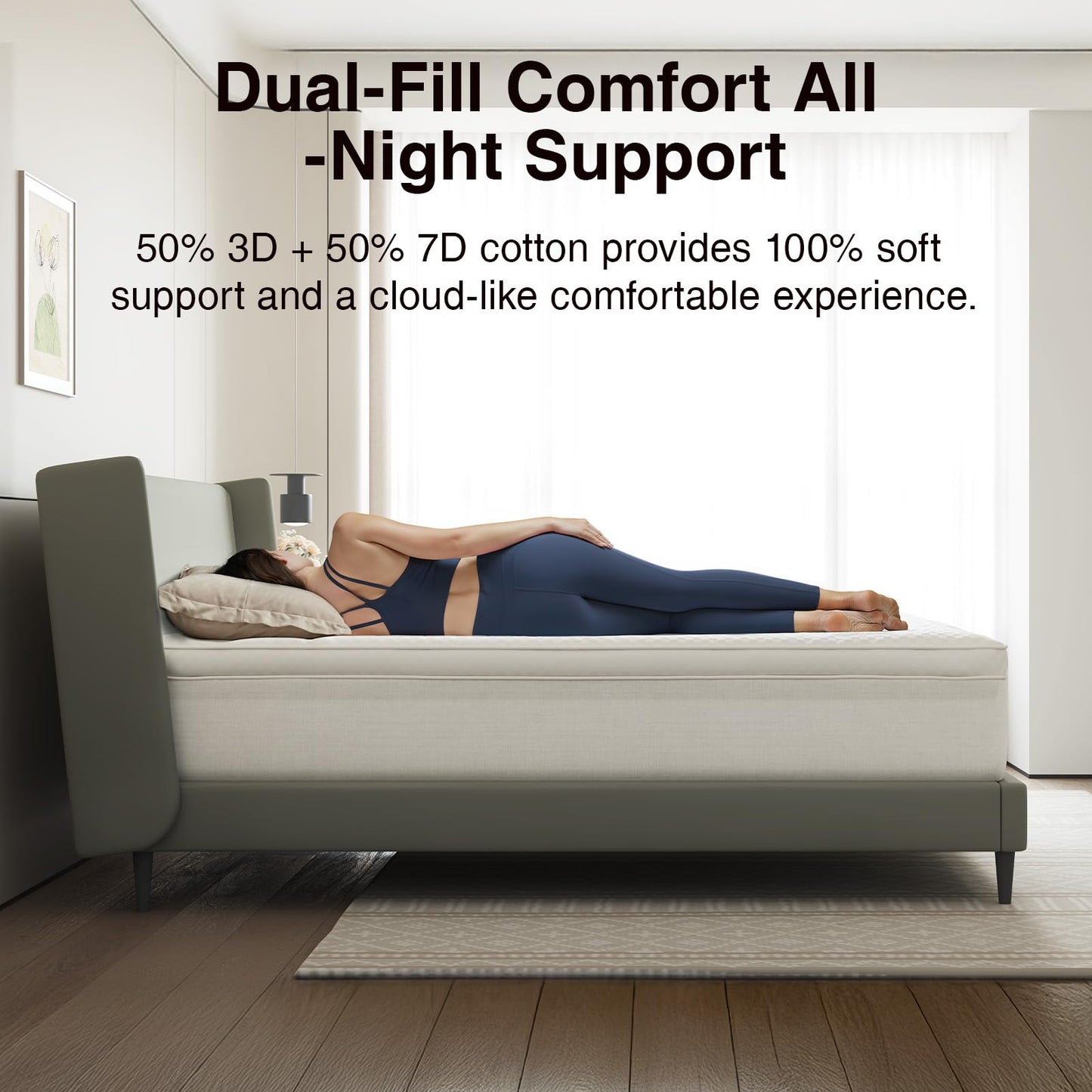 Novilla King Mattress Topper, Extra Thick Pillow Top Mattress Pad, Down Alternative Fill Breathable Cover, 8-21" Deep Pocket Soft Bed Topper for Back Pain Relief, Oatmeal