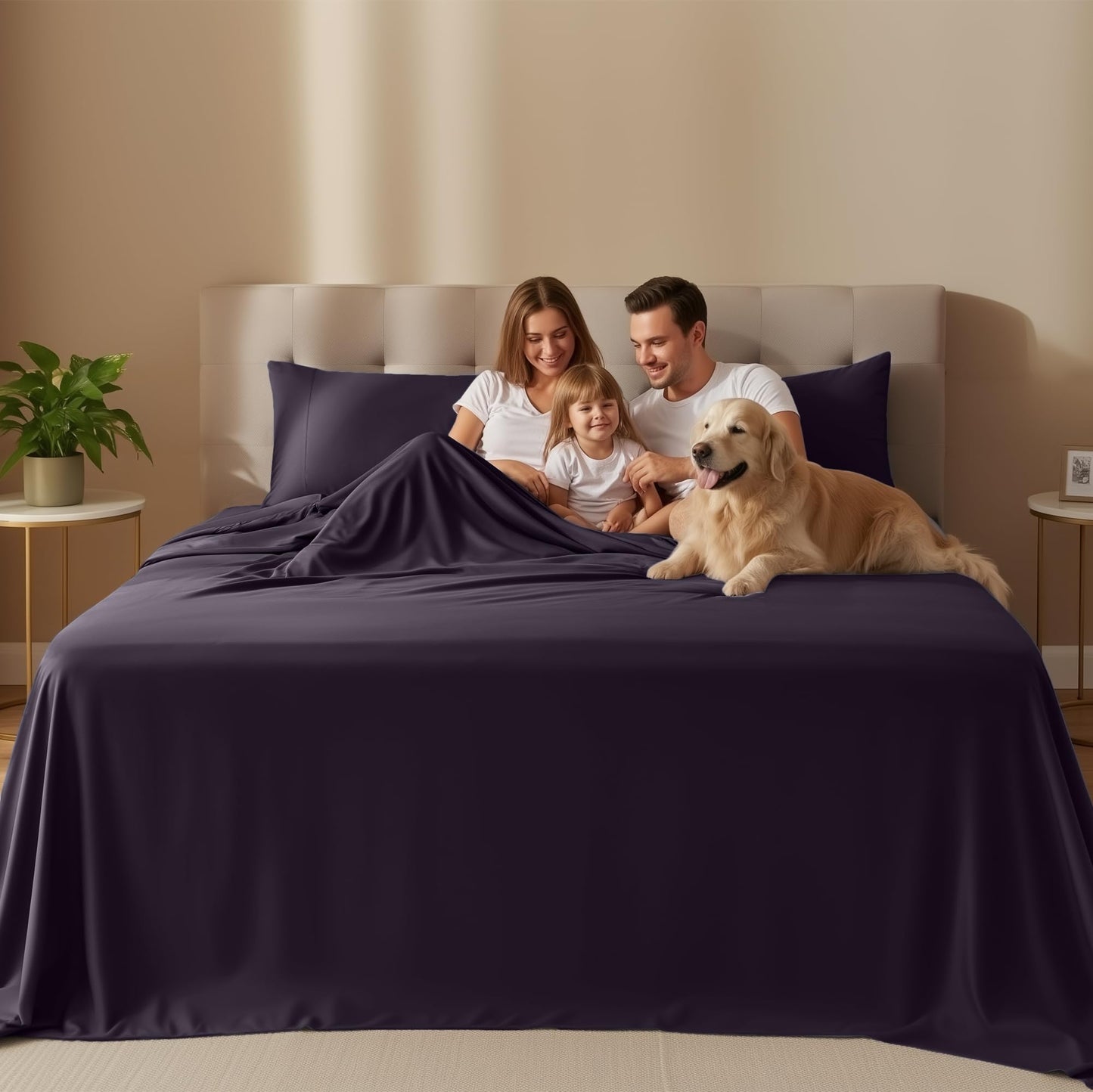 Utopia Bedding Twin Sheet Set – 3 Piece Bed Sheets for Twin Size Bed, Soft and Breathable Microfiber, Includes 1 Fitted Sheet, 1 Flat Sheet and 1 Pillowcase – Oeko Tex (Dark Purple)