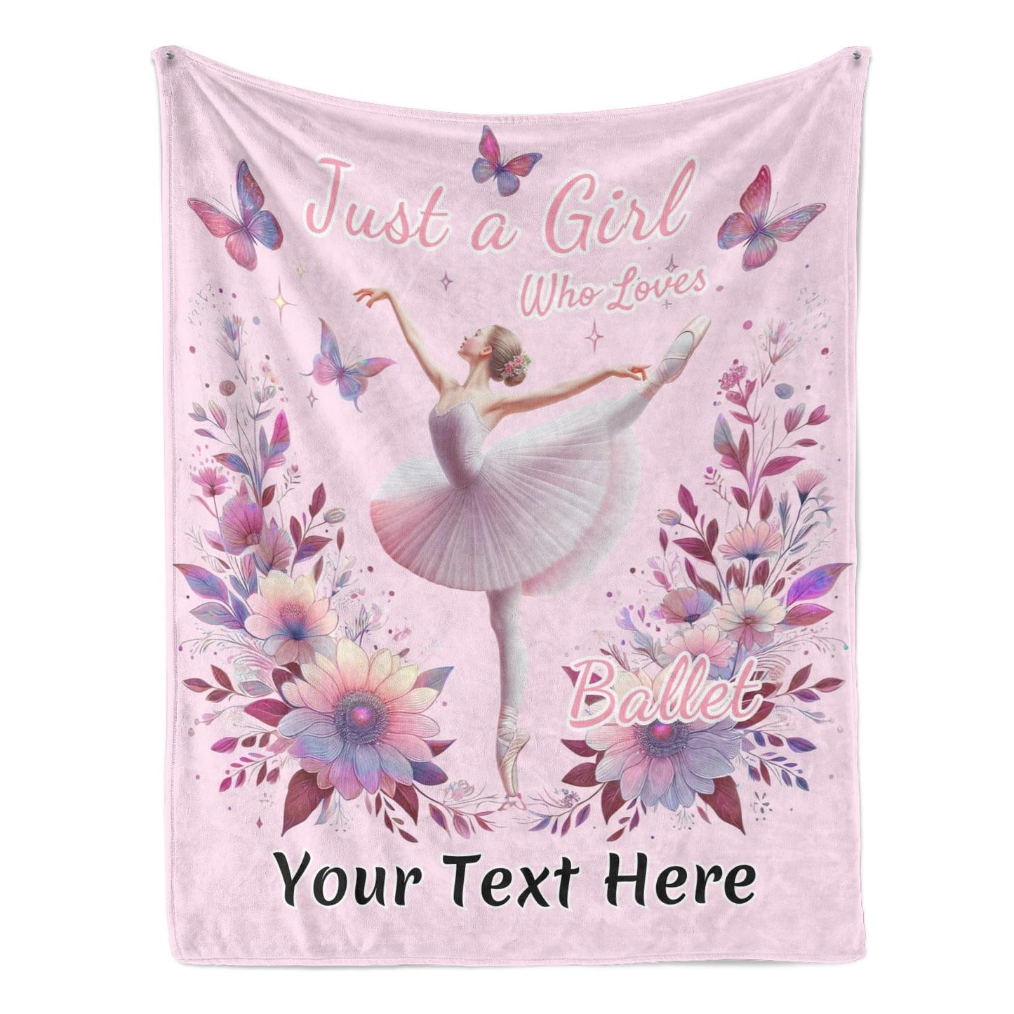 Xaviynch Ballet Blankets for Girls, Custom Blanket with Names - Personalized Anniversary Wedding Valentine's Day Gift Blankets for Sofa Bed Office All Season