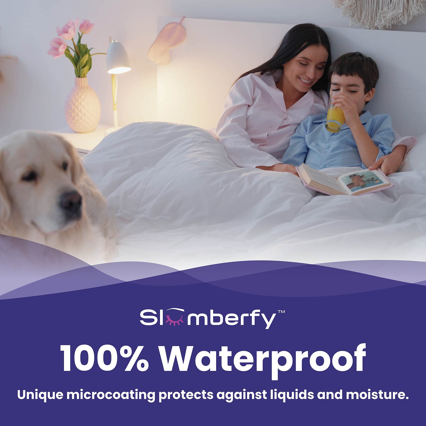 Twin XL Size Waterproof Viscose Made from Bamboo Mattress Encasement by Slumberfy - Premium Skin-Safe Mattress Protector with 360° EZ Zipper Bug, Zippered Encasement (39x80 in)