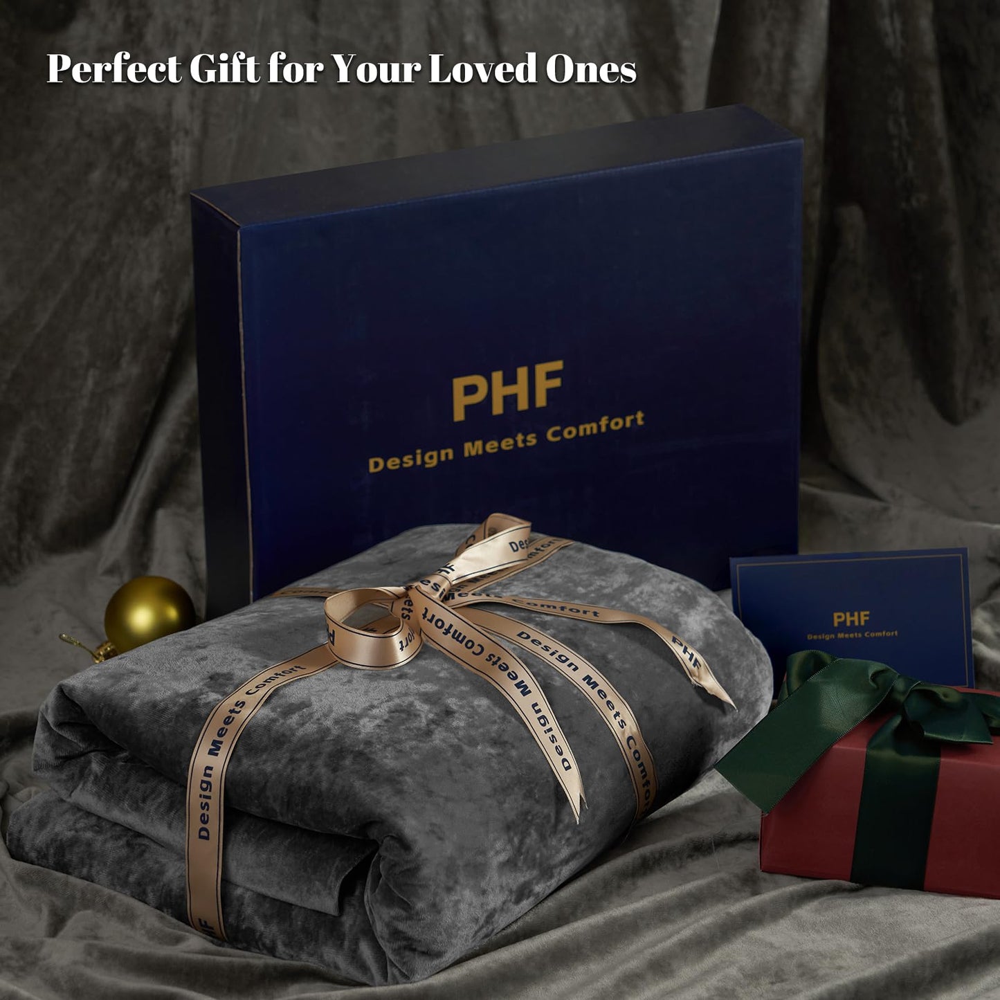 PHF Truly Velvet Fitted Sheet Only Full Size, Luxury Super Soft Cozy Fuzzy Fleece Bottom Sheet, Deep Pocket Up to 16",Strenghth Elastic Band, Suitable for Fall Winter Spring, No Pillowcases, Dark Grey