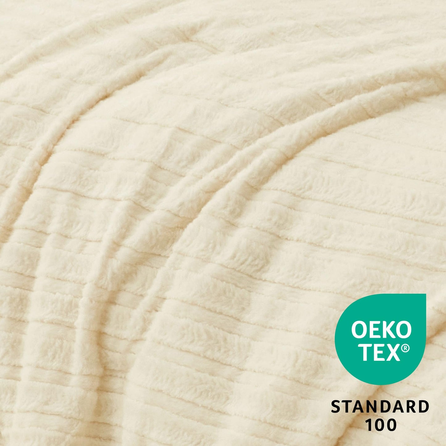 BEDELITE Fleece Queen Comforter Set -Super Soft & Warm Fluffy Cream White Faux Fur Bedding, Luxury Fuzzy Heavy Bed Set for Winter with 2 Pillow Cases