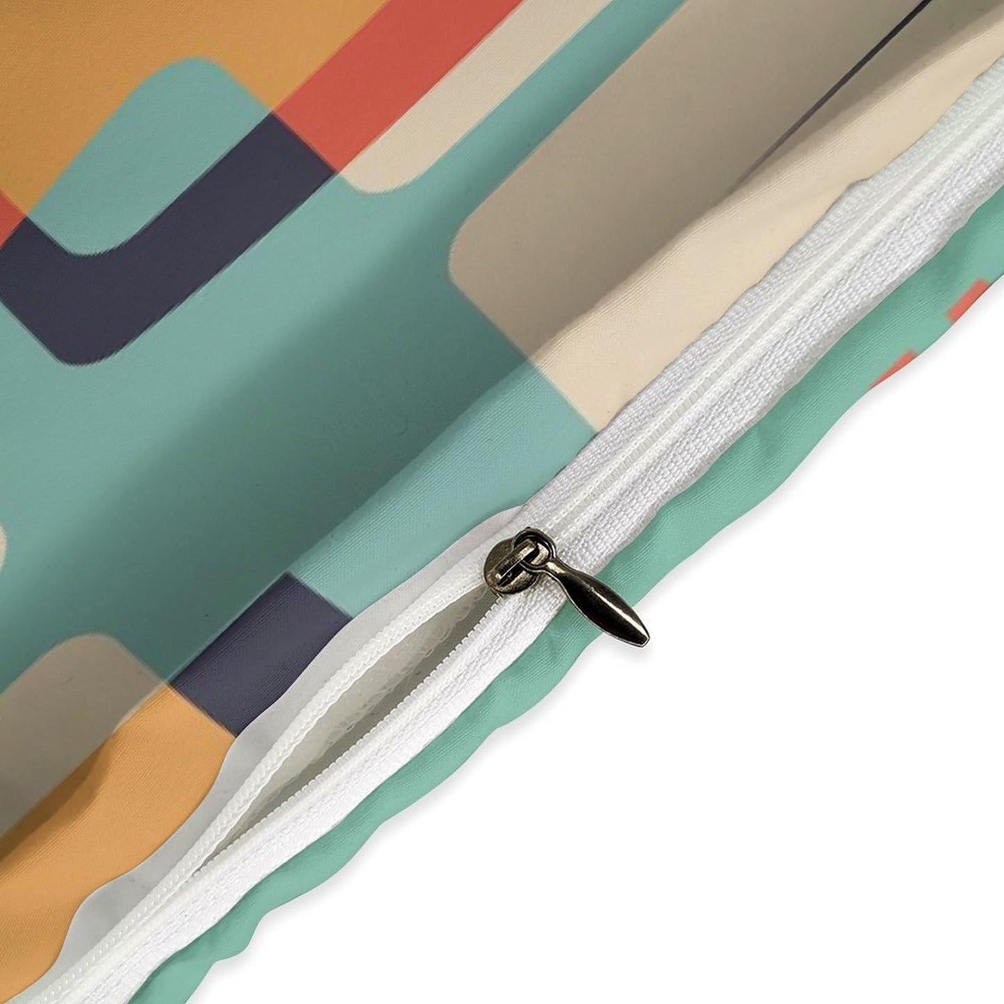 Mid Century Duvet Cover Queen Retro Atomic Bedding Set, Rainbow Grid Comforter Cover Vintage Fifties 1950s Bed Set，Abstract Art Bedding 3 Piece (1 Duvet Cover 86"x70" + 2 Pillow Sham 20"x30")