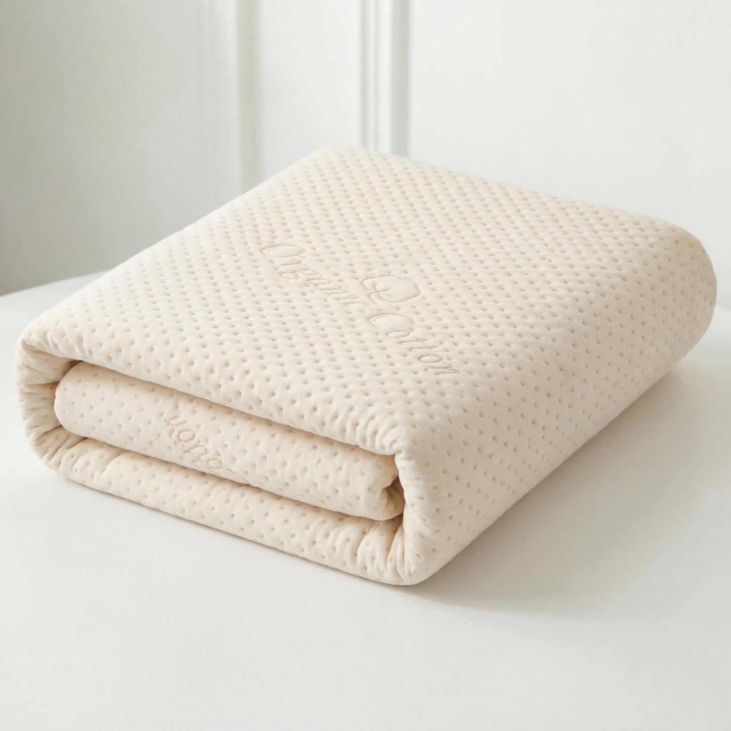 Luxury Waterproof Organic Mattress Protector Queen Size - Organic Cotton Breathable Mattress Pad Cover - Premium 380 GSM 3D Air Fabric - Deep Pocket - Jersey Cotton Skirt - Fitted Design