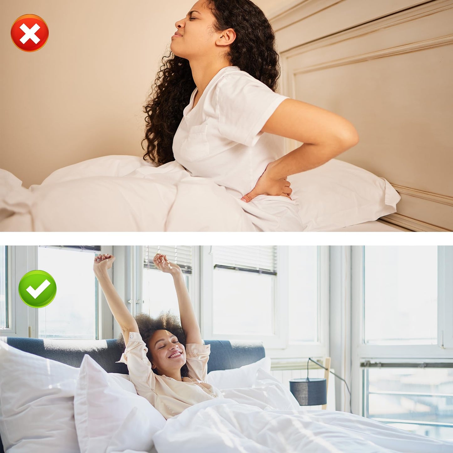 HOMBYS 60" L High Density Sagging Mattress Support, 2" Thick Foam Bed Boards for Under Mattress Corrector, Firm Pad to Fix Sinking Bed, Ideal for Sags Deeper 1"-2", (60"x24"x2")