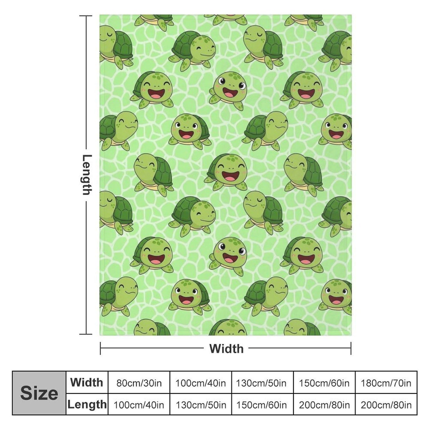 Lightweight Cozy Flannel Blanket Fashion Bedspreads Soft Bed Sofa Couch Cover Compatible with Cute Sea Turtles Green