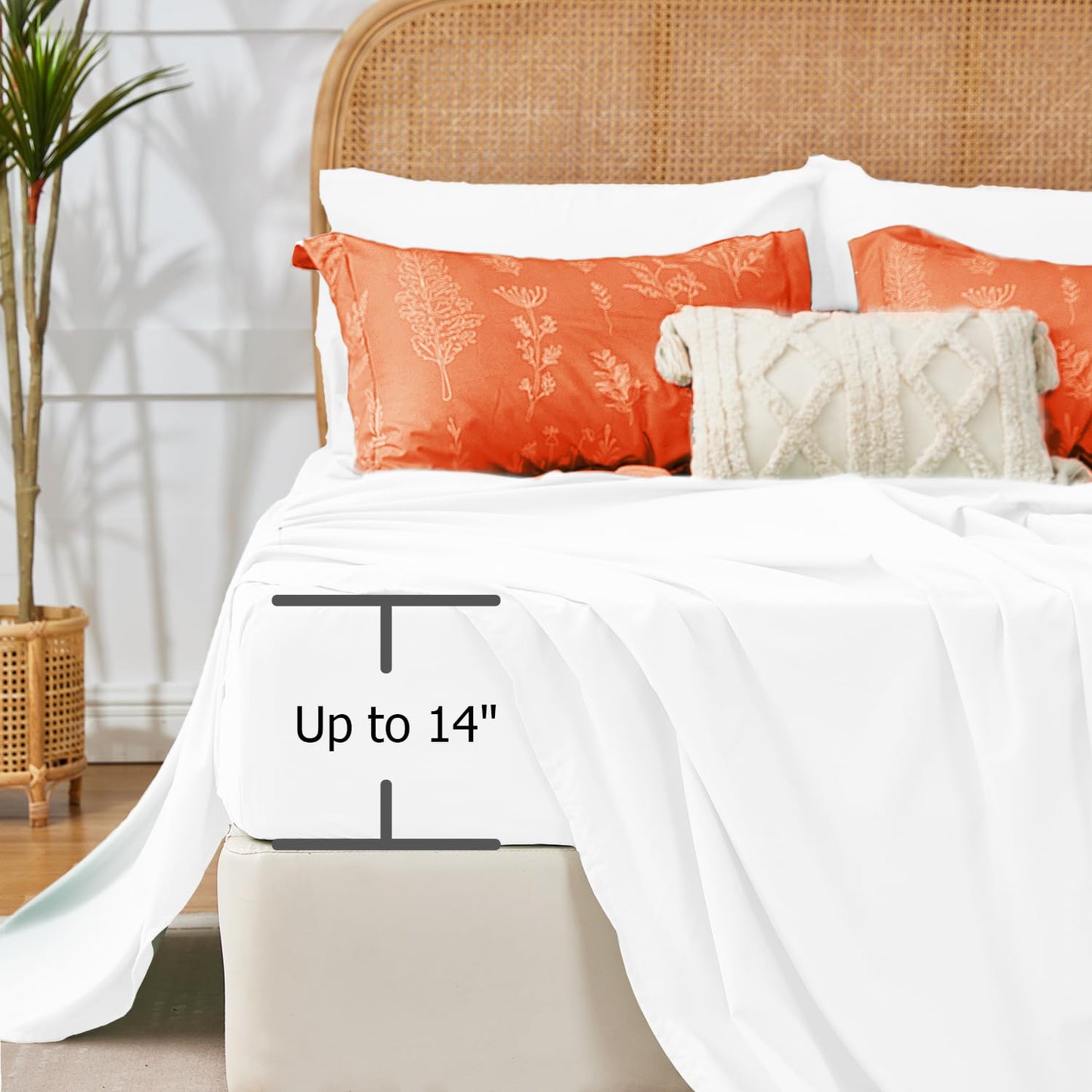 Kozyhvn Twin XL Comforter Set Burnt Orange, Cute Floral Bed in a Bag Twin XL Boho 5 Pieces, Soft Fluffy Bedding Sets with Comforter, Sheets, Pillowcase & Sham, All Season