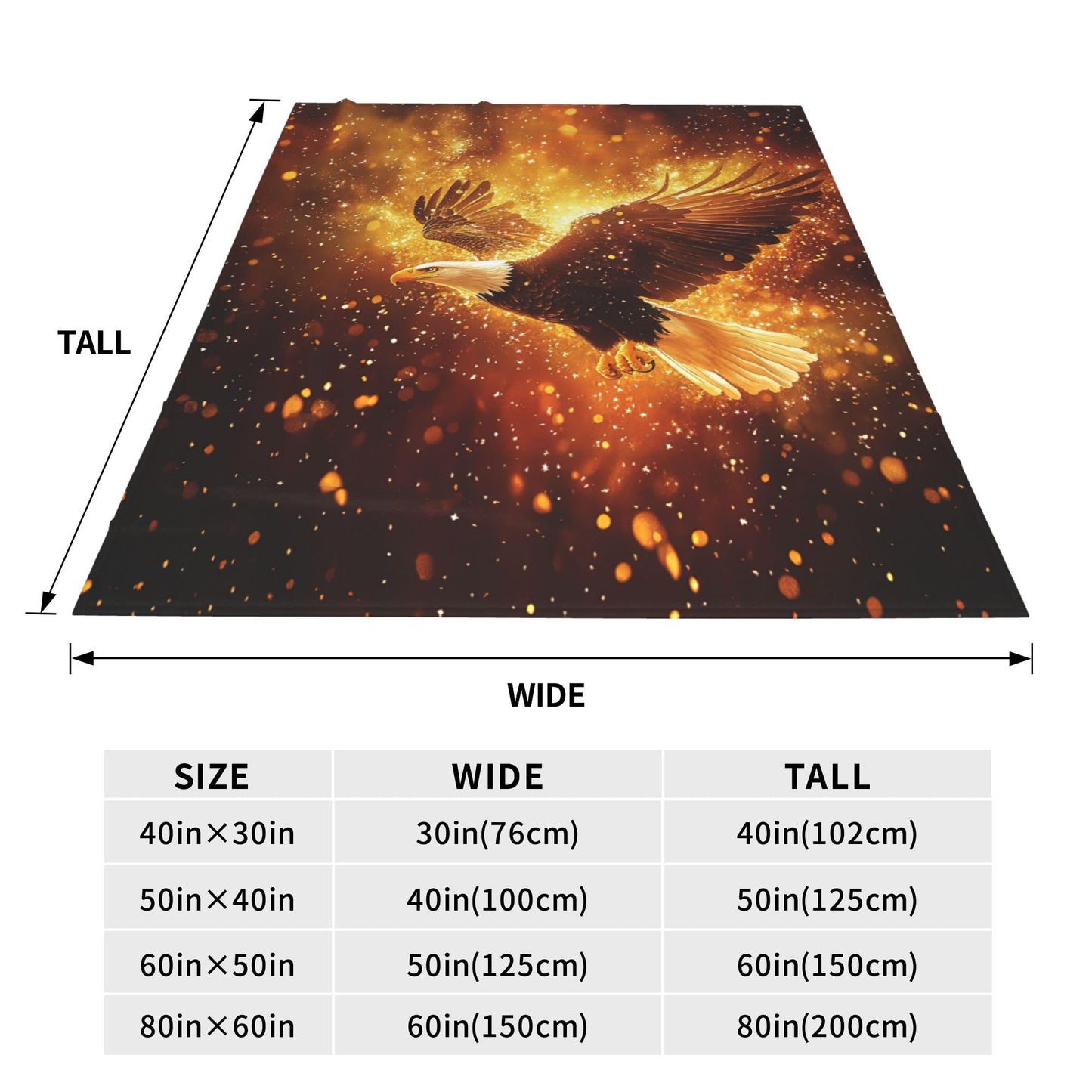 Eagle Throw Blanket Soft Warm Cozy Eagles Blankets Fuzzy Plush Fleece Eagle Blanket Gifts for Couch Bed Sofa Home Decor 40''X50''