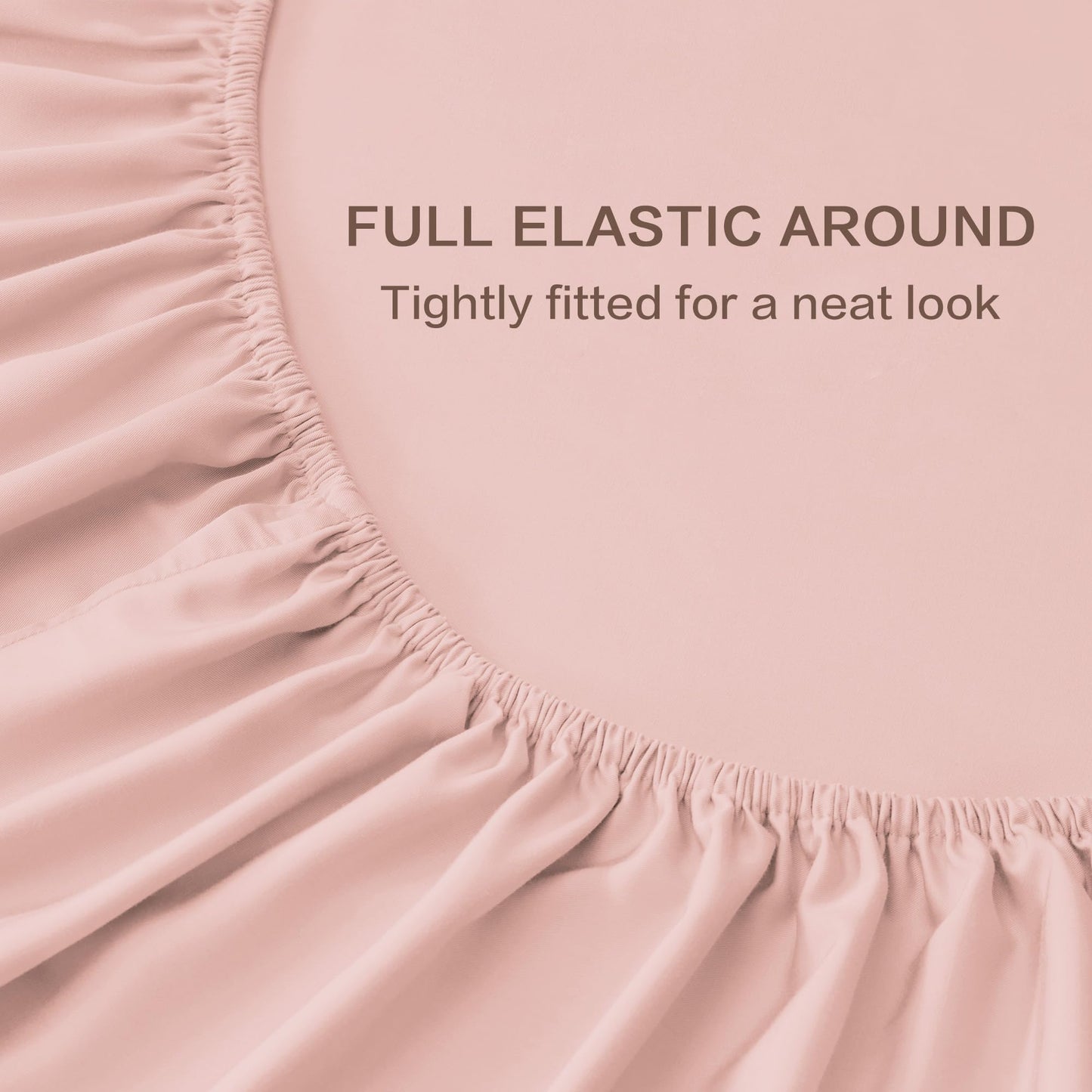 Andency Blush King Size Sheets Set, 100% Viscose Derived from Bamboo, Cooling King Sheets, Deep Pocket Up to 16", Silky Soft Bed Sheets, Hotel Luxury Breathable Bedding Sheets & Pillowcases…