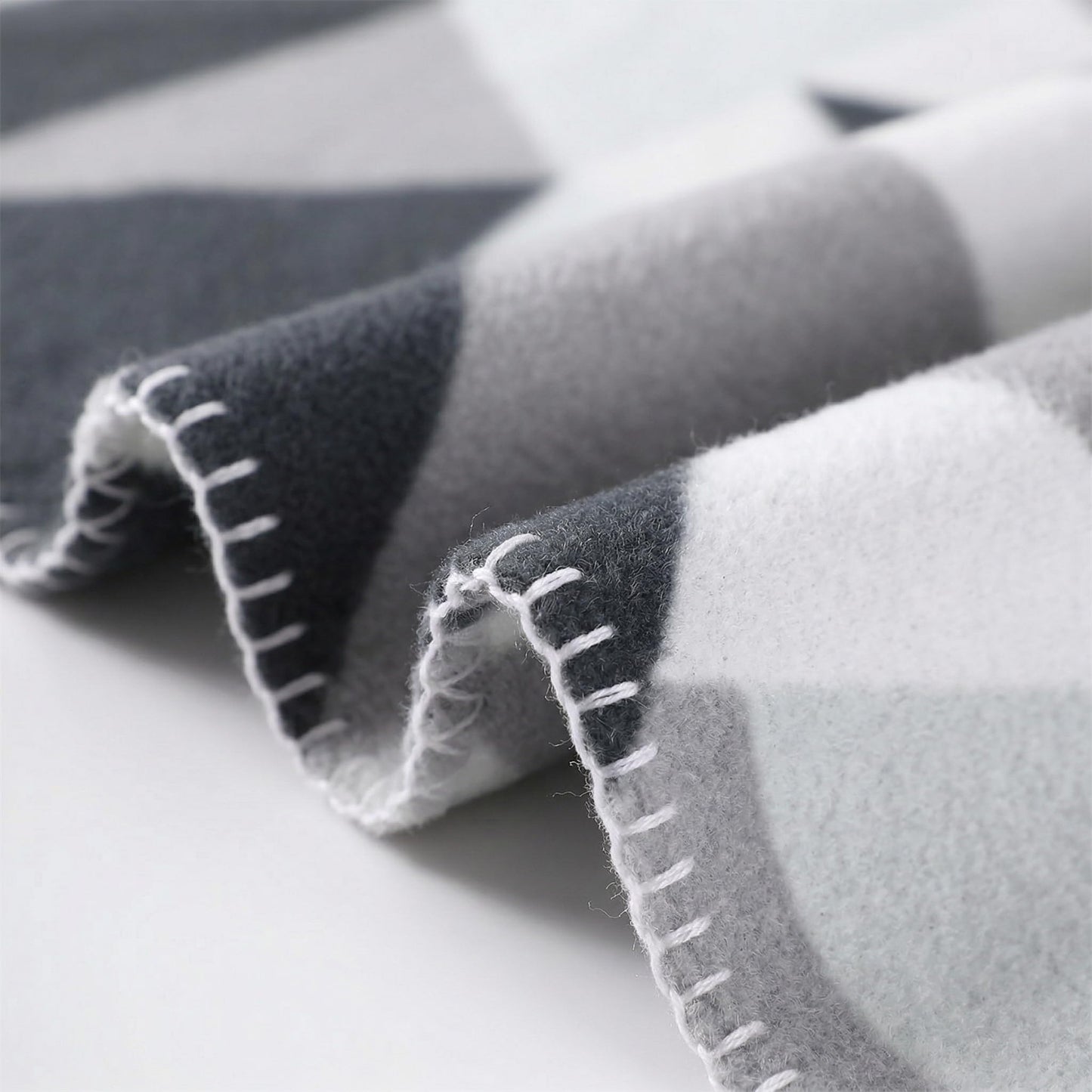 CAI TENG Triangle Fleece Throw Blankets Bulk 6 Pack Lightweight Warm Soft Cozy Kids Blanket 50 x 60 in Pet-Friendly Thin Small Blanket for Home, Bed, Sofa, Office, Gifts, Outdoor Grey Black