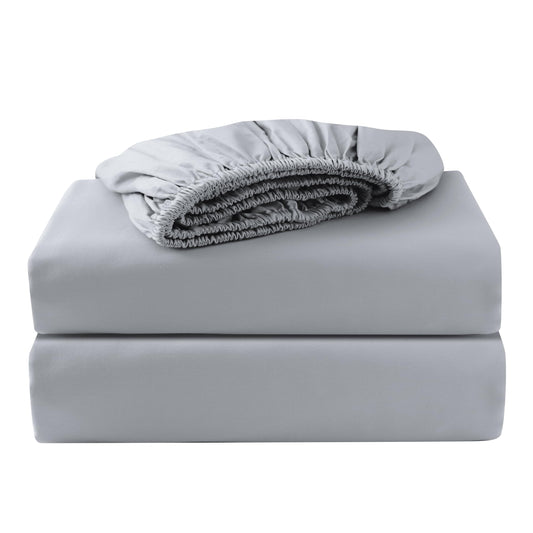 2 Pack Queen Fitted Sheets Only, 100% Egyptian Cotton, Super Soft 600 Thread Count Sateen, 16" Deep Pocket Bottom Sheets, Breathable Hotel Quality, Durable All-Around Elastic, Grey