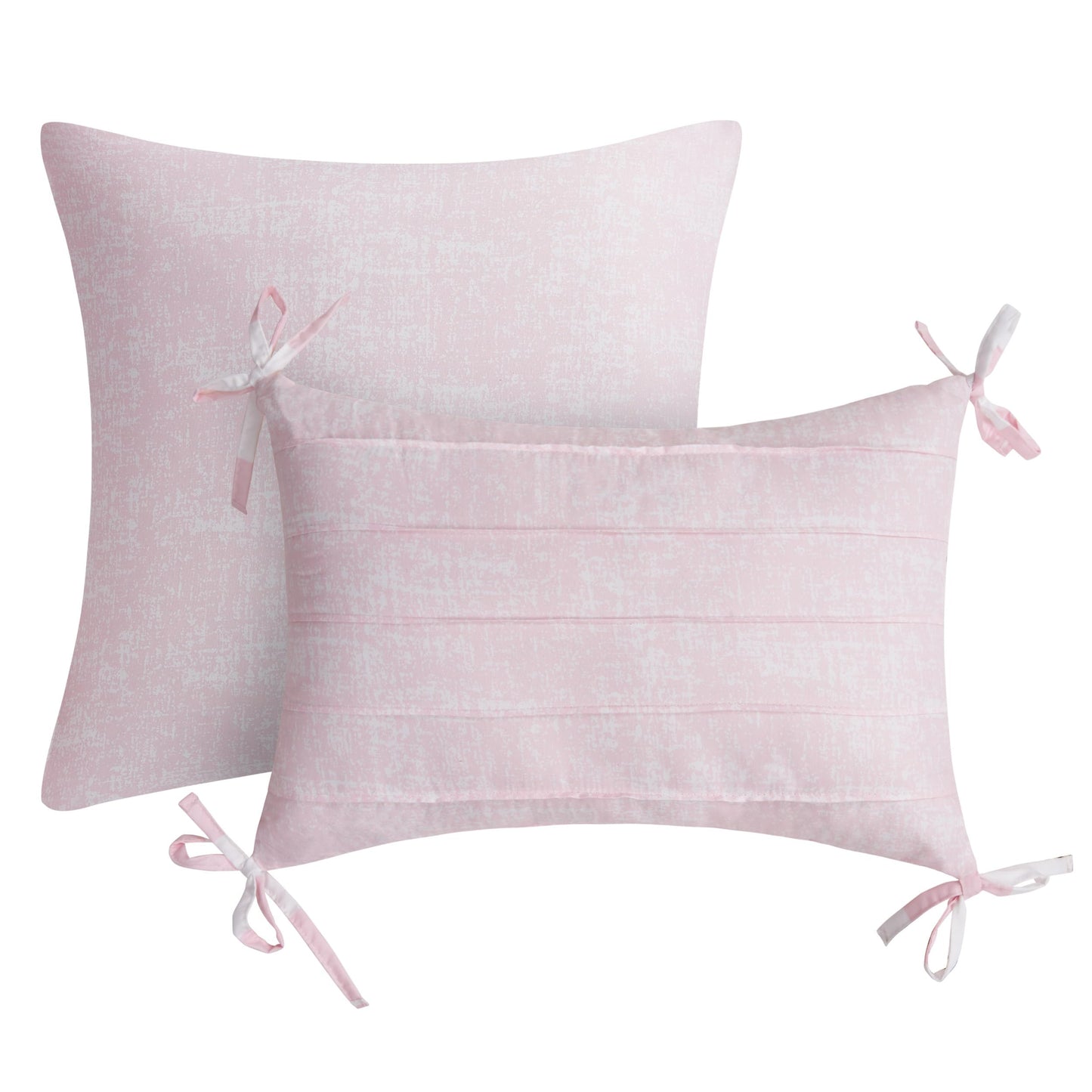 Juicy Couture Cabana Stripe Reversible Bedding Set - Queen/Full Size - Dogwood Pink/White Stripe Print – 6 Piece Set – Includes 1 90" x 90" Comforter, 3 Decorative Pillows, 2 Shams