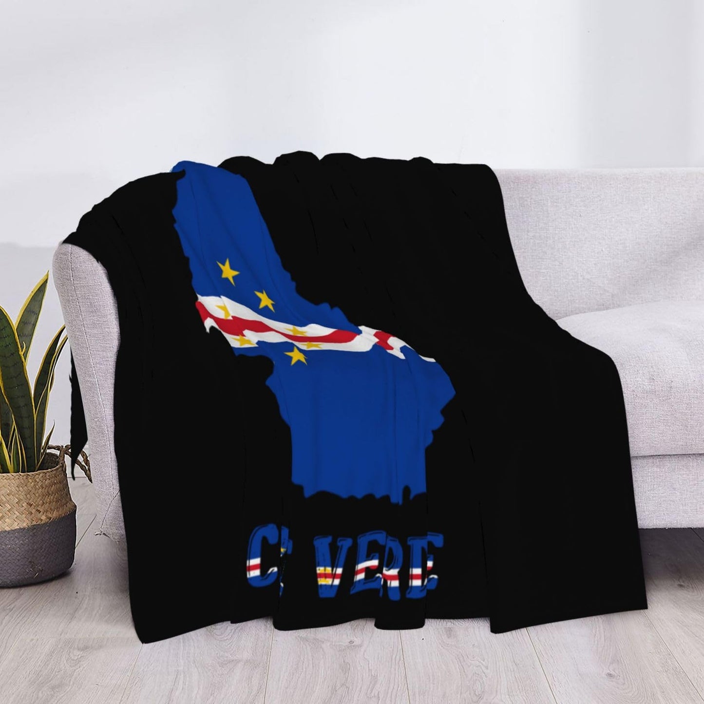 Cape Verde Throw Blanket for Bed and Couch Warm Winter Style - Lightweight Cozy Blanket for All Seasons