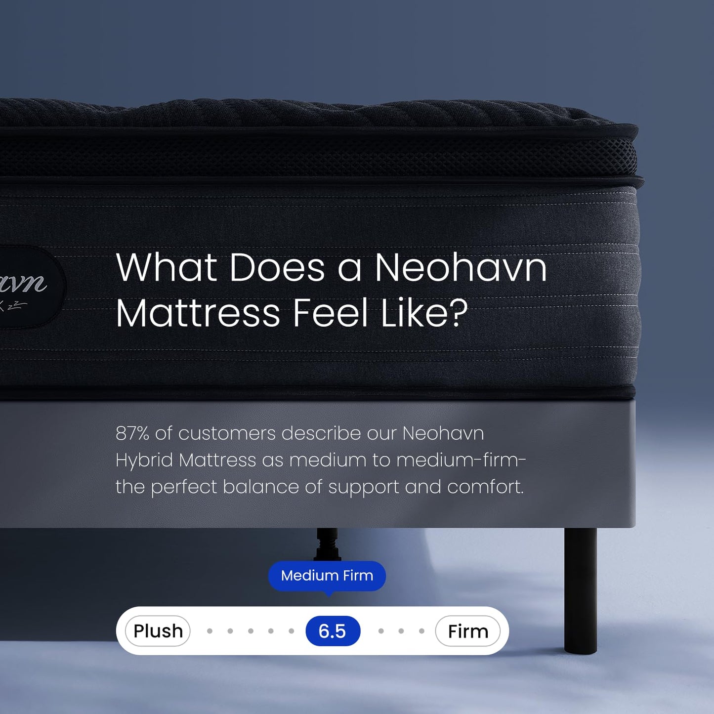 Neohavn Short Queen Mattress,12 Inch Cooling Gel Memory Foam - Medium Firm Hybrid RV Mattress in a Box,Fiberglass-Free, Soft Knit Cooling Cover, Motion Isolation, CertiPUR-US Certified