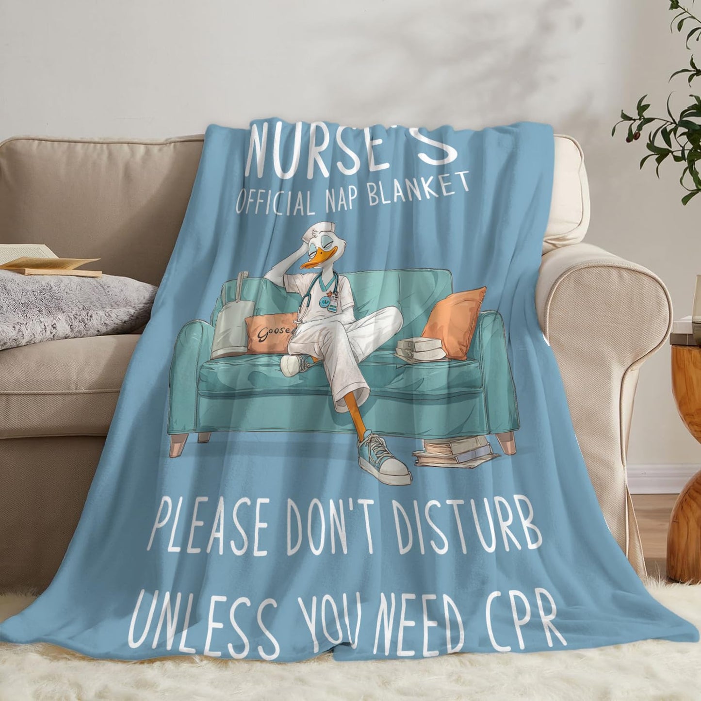 Custom Nurse Blanket Personalized Name Throw, Ultra Soft Fleece Nursing Gift for Women and Healthcare Workers, Cozy Appreciation Present, Multiple (Design 03)