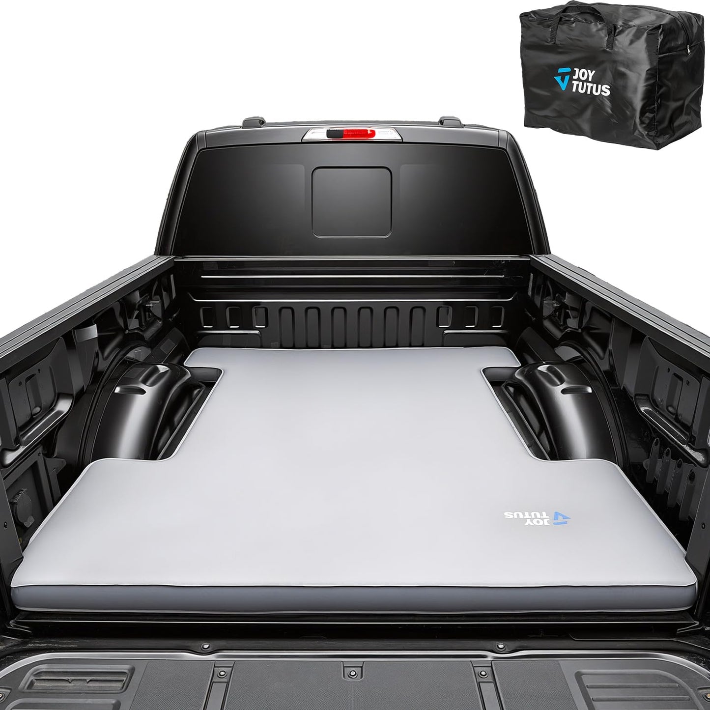 JOYTUTUS Foam & Air Camping Mattress for 5.5-5.8Ft - 4" Thickened Self-Inflating Car Bed, Wear-Resistant, Portable Sleeping Pad Fits,Full Size Short Beds for Pickup Outdoor Camping