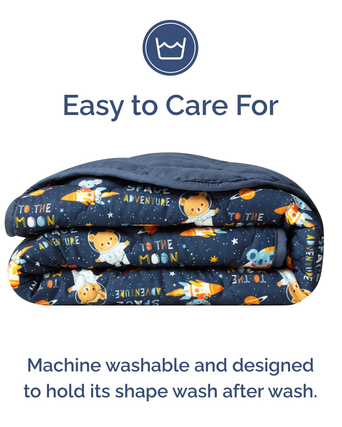 Space Toddler Comforter - Down Alternative Toddler Microfiber Comforter - Lightweight & Warm Baby Quilt Blanket - Soft & Breathable - Kids Duvet Insert for Crib & Stroller - Machine Washable - 39x47
