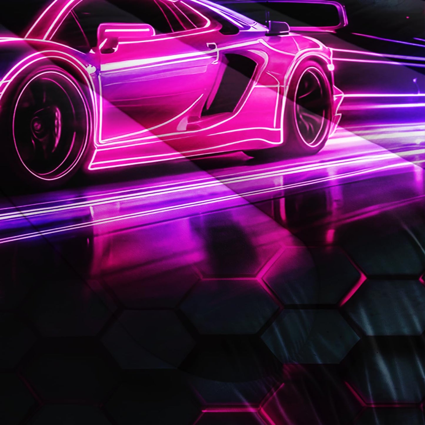 HOSIMA Race Car Bedding Sets for Boys,Honeycomb Geometric Background Pattern Cool Extreme Sports Bedding Queen for Kids Men Car Themed Room Decor,Gaming Comforter with 2 Pillowcases.