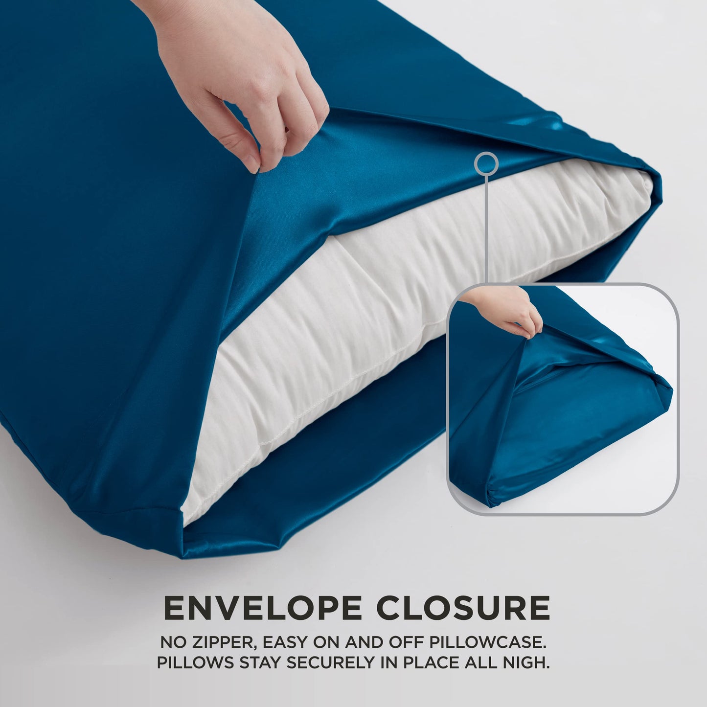 Juicy Couture Full Size Satin Bed Sheet Set, Deep Pocket Full Sheet Set with 1 Fitted Sheet, 1 Flat Sheet and 2 Pillow Case, Wrinkle Resistant and Anti Pilling Bed Sheets - Royal Blue