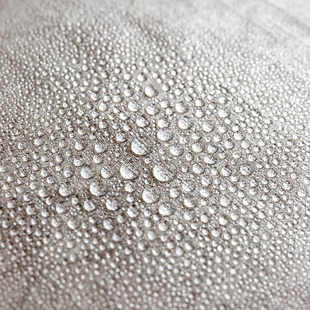 GLORY SEASON Waterproof Oilproof Wipeable Tablecloth Rustic Linen Style Fabric with TPU Vinyl Table Cloth Rectangle Table Cover for Kitchen Dining and Buffet Parties Camping