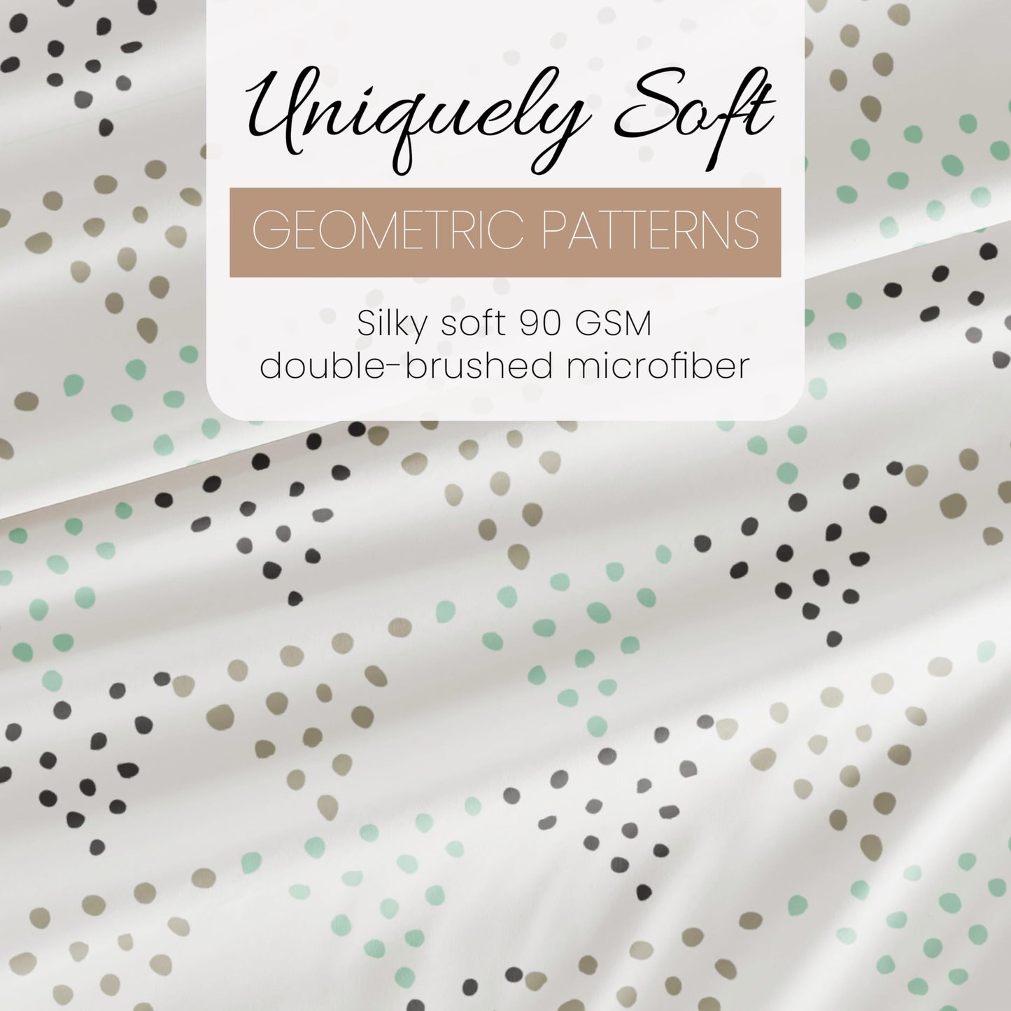 Linen Market 4 Piece Full Bedding Sheet Set (Light Gray Dots) - Sleep Better Than Ever with These Ultra-Soft & Cooling Bed Sheets for Your Full Size Bed - Deep Pocket Fits 16" Mattress