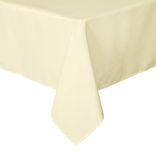 sancua Rectangle Tablecloth - 60 x 120 Inch - Stain and Wrinkle Resistant Washable Polyester Table Cloth, Decorative Fabric Table Cover for Dining Tables, Buffet Parties and Camping, Beige