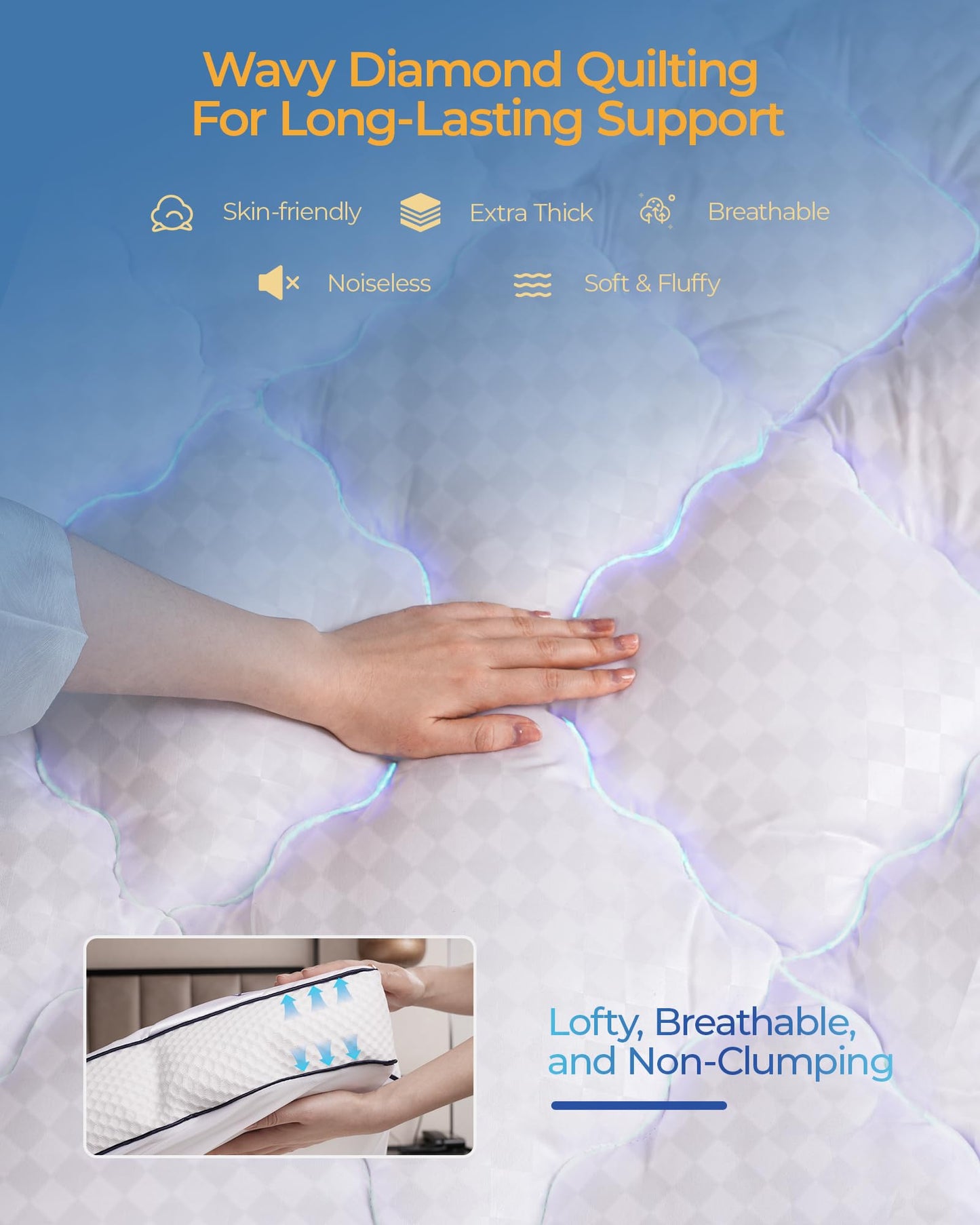 3 Inch Queen Mattress Topper, Extra Thick Memory Foam Mattress Pad for Back Pain, Pillow Top Mattress Topper Queen with Breathable Air Mesh Sides, Soft Fluffy Supportive Pressure-Relieving Bed Topper