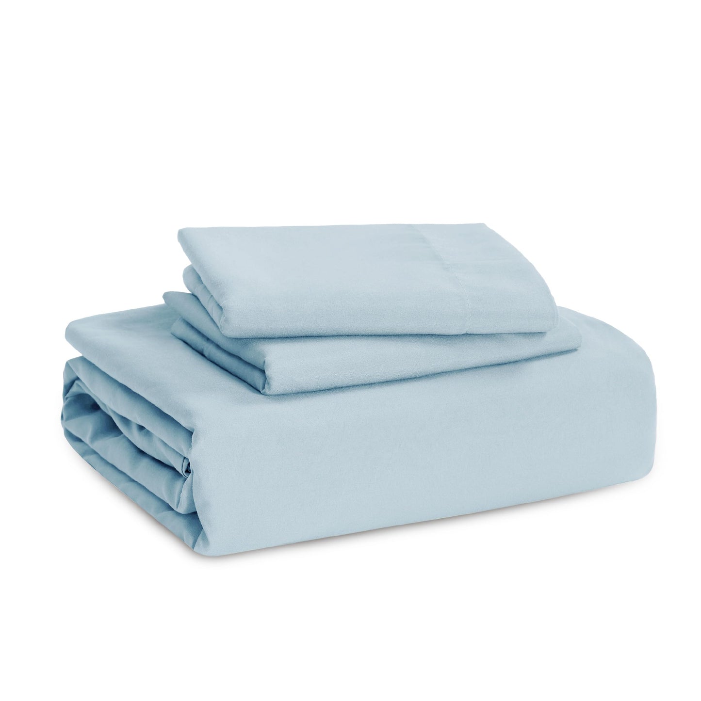 Bedsure Sky Blue Duvet Cover Queen Size - 3 Pieces Prewashed Cotton-Like Polyester Extra Soft Bedding Set, Includes 1 Duvet Cover 90x90 Inches with Zipper Closure & 2 Pillow Shams, No Comforter