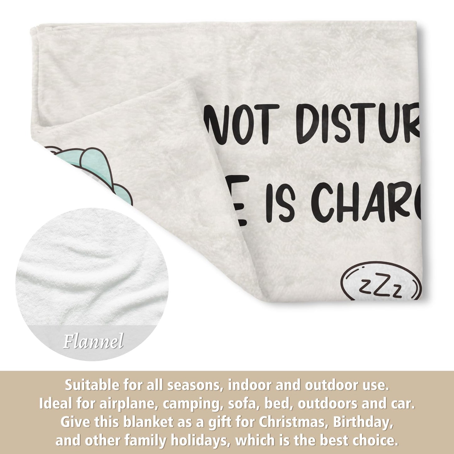 GiltGlimmer Funny Nurse Gifts for Women, Nurse is Charging Blanket, LPN RN Birthday Appreciation Gift for Nurses Practitioner, Nursing Student Graduation Gift for Nurses Week/Day 60" x 50", Off White