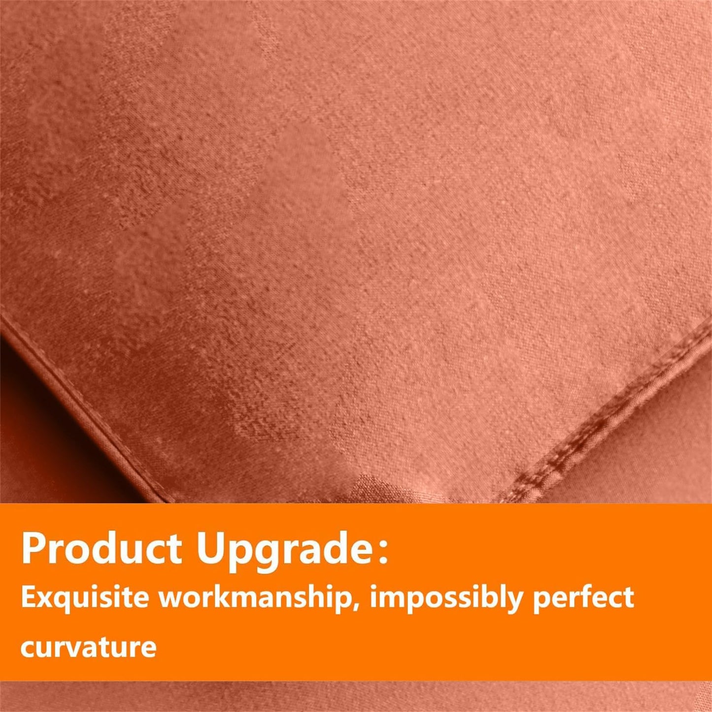 TAIMIT Burnt Orange Full Size Comforter Set - 7 Pieces, Bed in a Bag Bedding Sets with All Season Soft Quilted Warm Fluffy Reversible Comforter,Flat Sheet,Fitted Sheet,2 Pillow Shams,2 Pillowcases