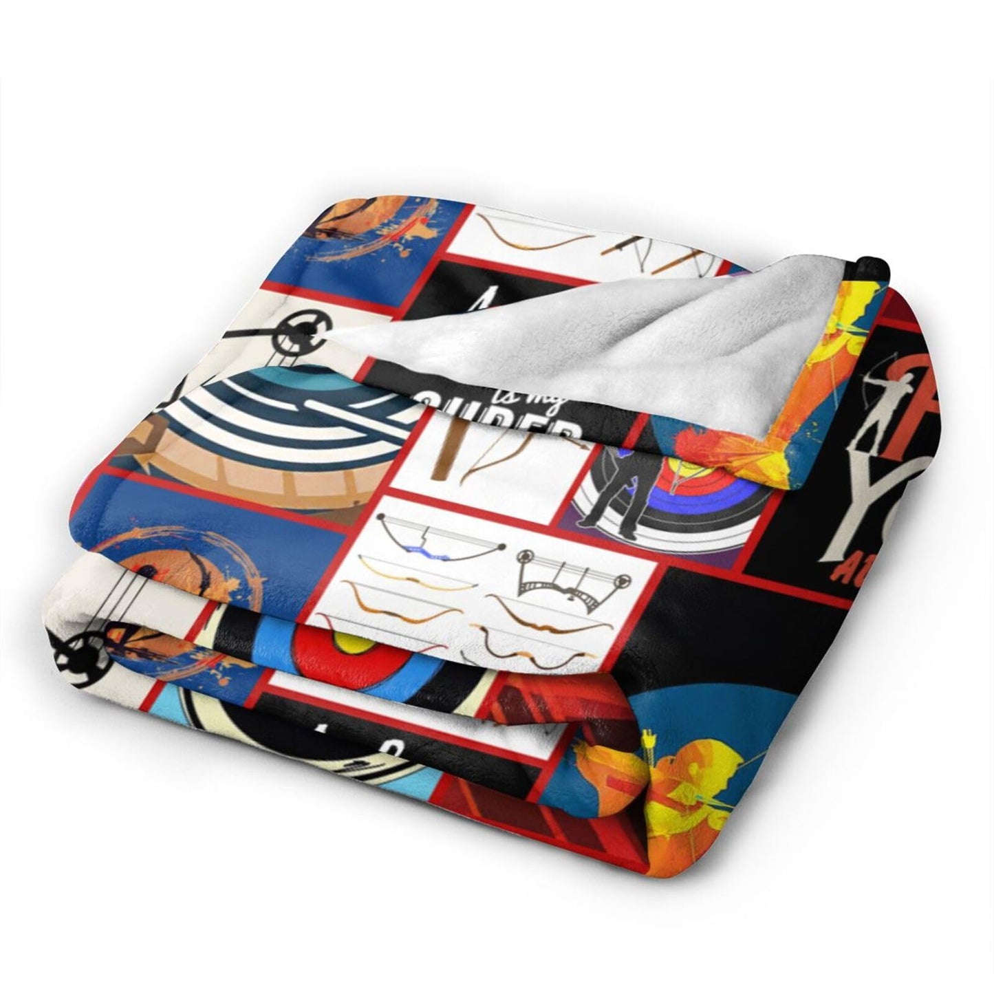 Archery Throw Blanket Sports Blankets Fleece Plush Flannel Super Soft Cozy Warm Lightweight Archery Sports Decor Gifts for Boys Girls Kids Adults Men Women 40" x 50"