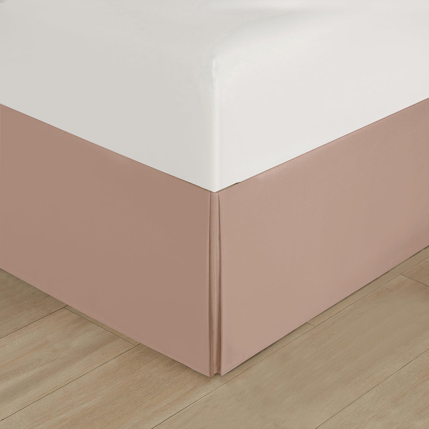 LANCO MODERN LIFESTYLE Blush Queen Comforter Set 7 Pieces, Jacquard Woven with Damask, Bedding Set in a Bag Includes Comforter, Bed Skirt, Pillow Shams, and Decorative Pillows