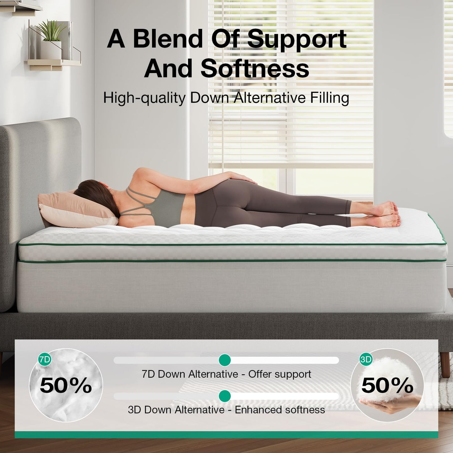 Novilla Full Mattress Topper, Extra Thick Pillow Top Mattress Pad, Down Alternative Fill Breathable Cover, 8-21" Deep Pocket Soft Bed Topper for Back Pain Relief