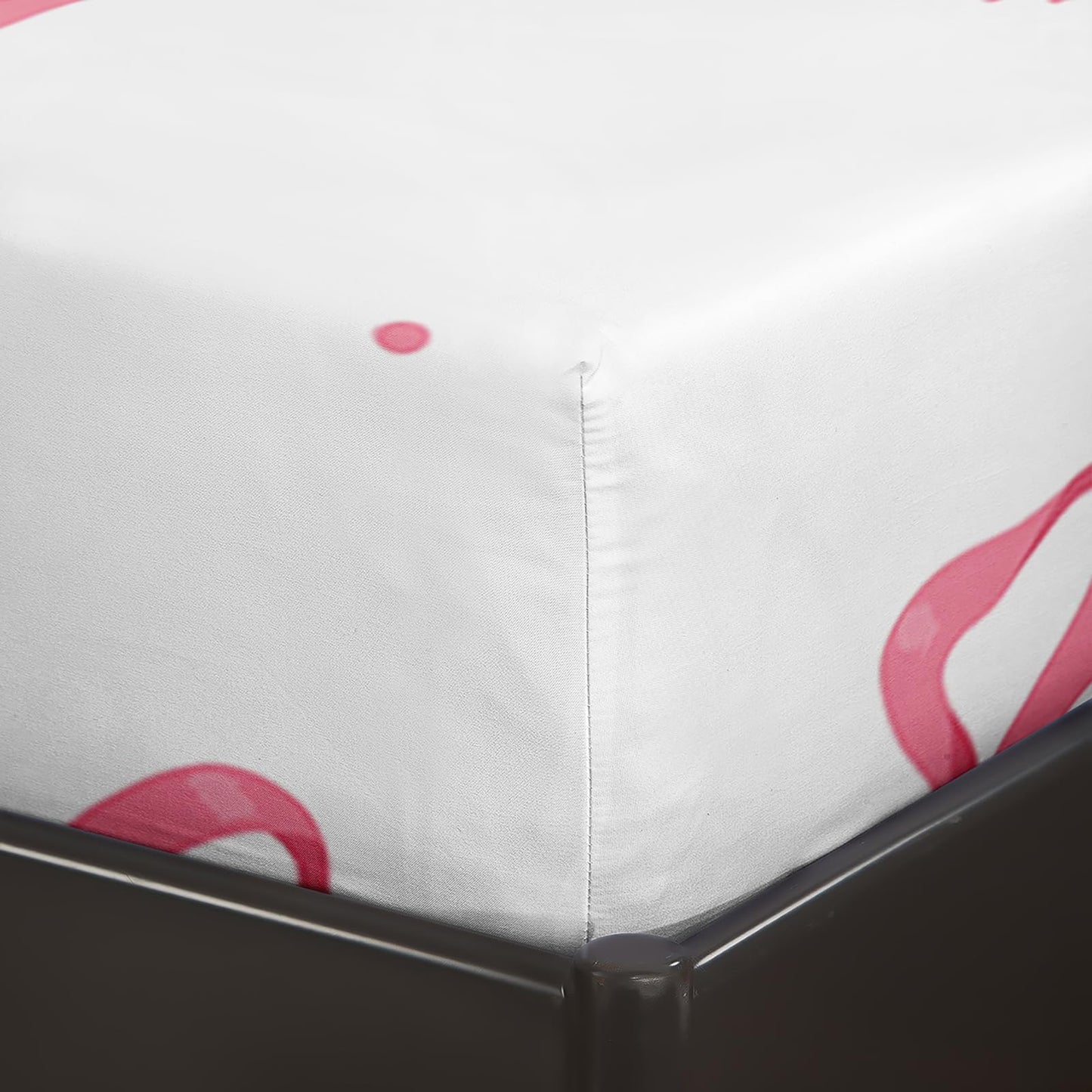 QOOMO Bow Kids Sheets Full Size,Bowknot 16" Deep Pocket Bed Sheet Set,Pink Bow Printed Bedroom Decor Bedding Set Soft and Breathable for Boys/Girls/Kids/Teens