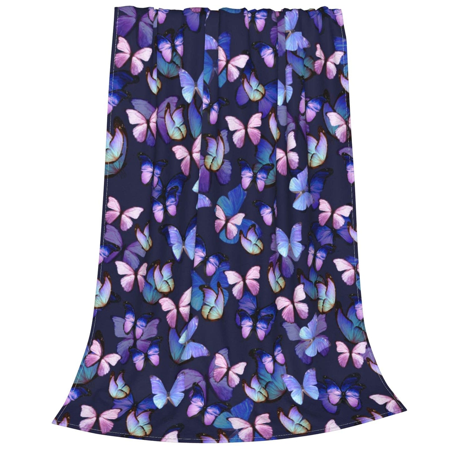 Nmbvcxz Butterfly Throw Blanket Cozy Flannel Fleece Blanket Air Conditioning Blanket for Living Rooms Sofa 50"x40"