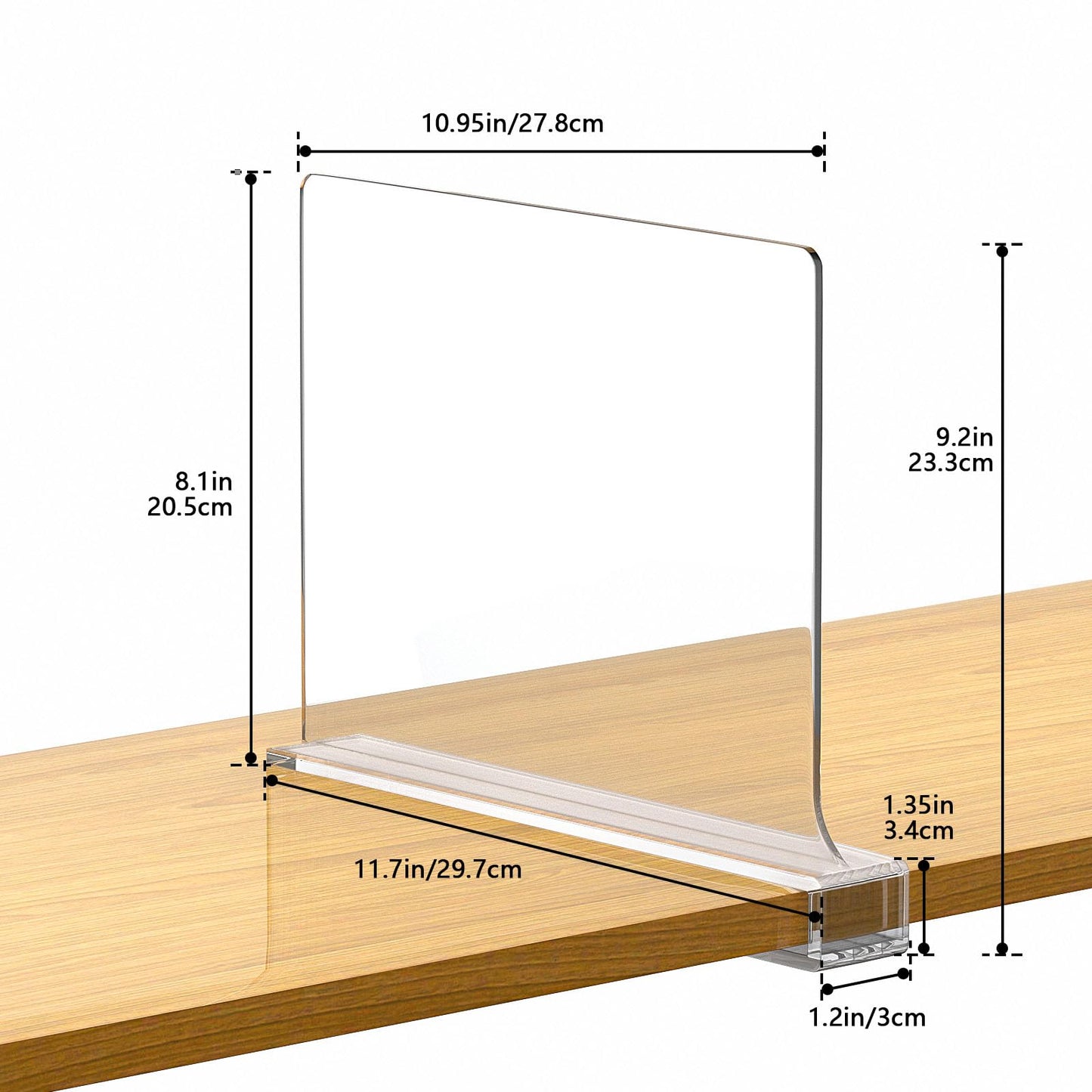 Aolloa 6 PCS Shelf Dividers for Closet Organization Acrylic Clear Closet Shelf Divider for Wooden Shelving Suitable for Wooden or Vertical Shelves Or Bedroom, Kitchen and Office..