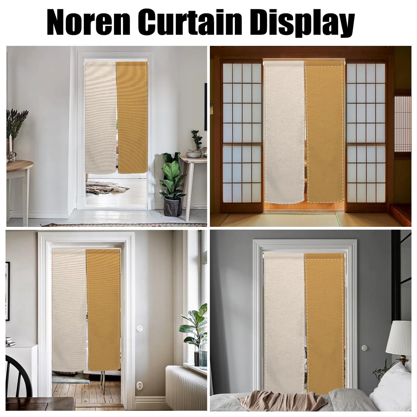 XMJJKUF Long Noren Japanese Doorway Curtain Japanese Window Treatment Feng Shui Door Curtain Tapestry Panel for Wall Hanging Room Privacy Divider Home Kitchen Decorations,33.5"x 70.9"