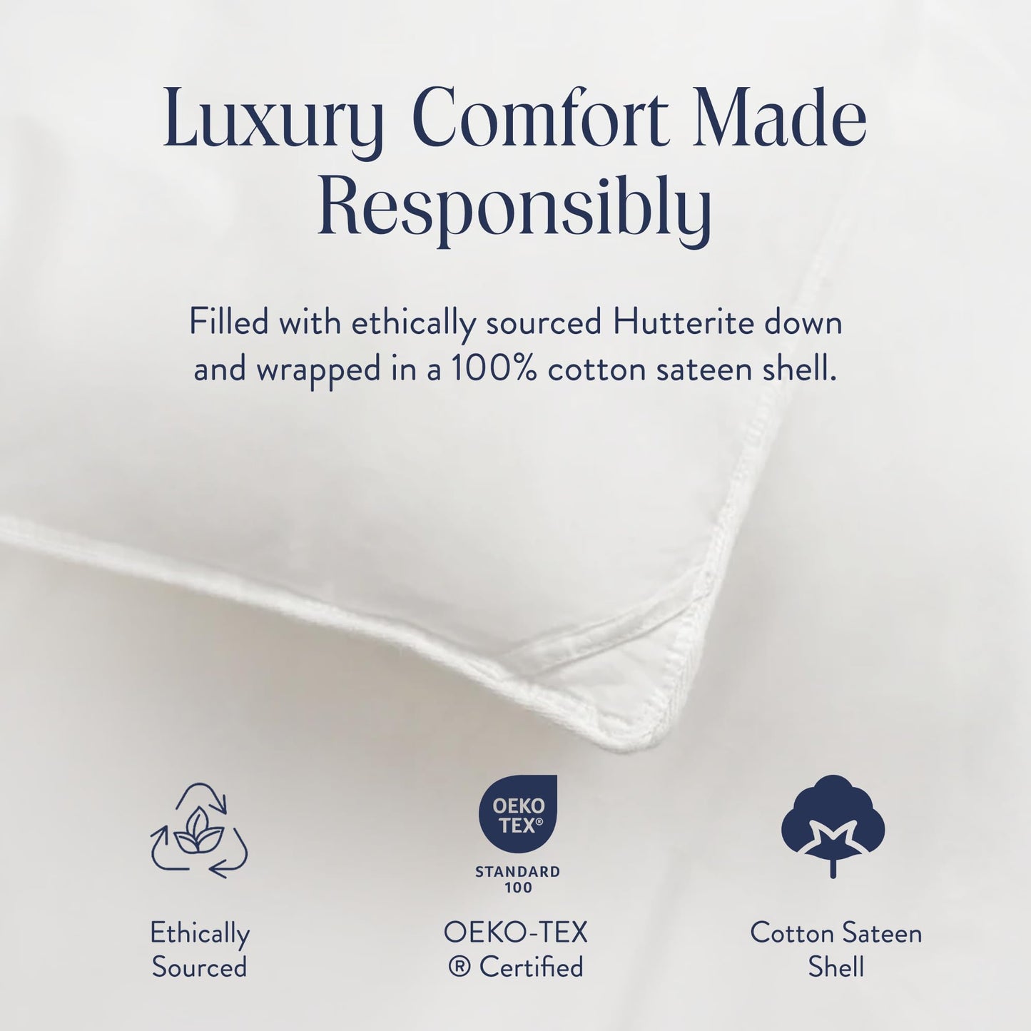 Brooklinen All-Season Canadian Down Comforter, Luxury Medium Warmth Duvet Insert, 100% Cotton Sateen Shell, Fluffy Year-Round Bedding, Baffle Box, Secure Duvet Loops - Full/Queen