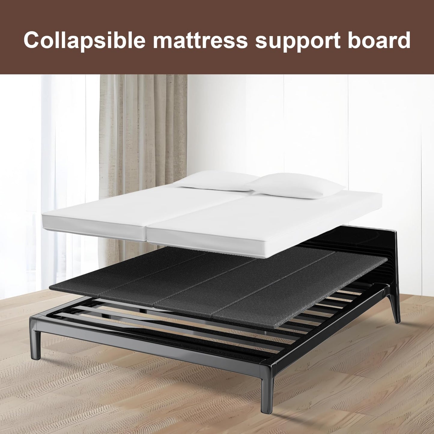 Breathable, Noise Minimizing, Moisture Resistant Bunkieboards,Low Profile Bed Support,Large Double Bed 10mm Bunkie Board, Full Size 54x75''