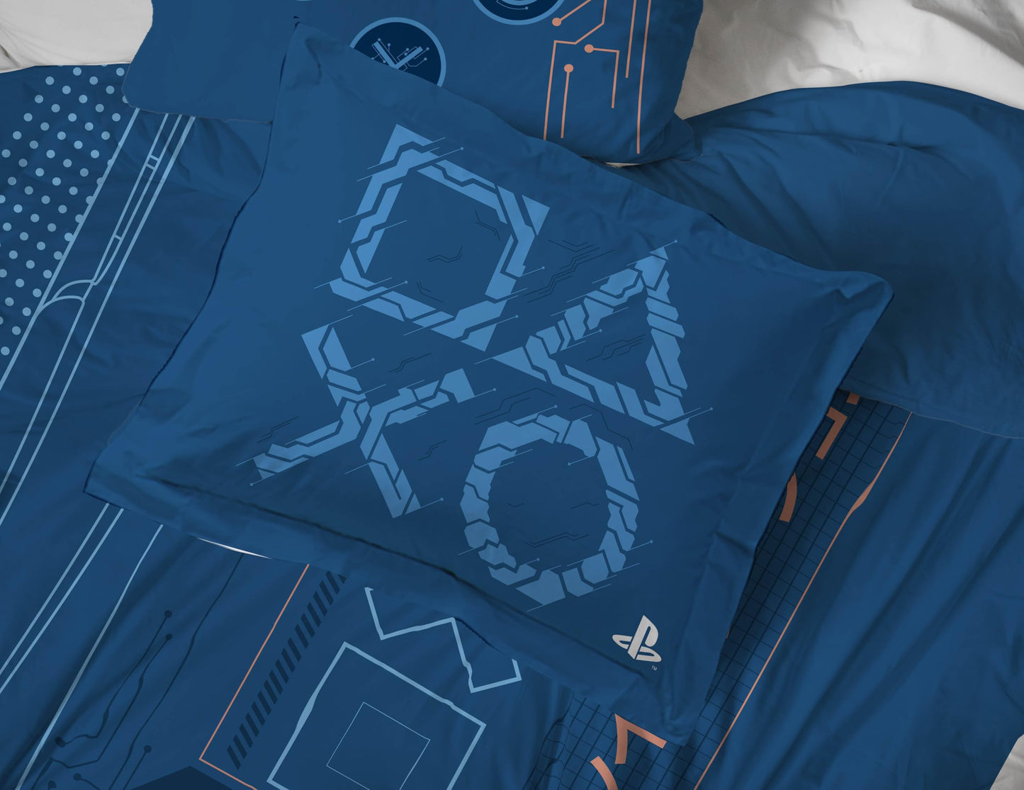 Jay Franco Kids Bed Set, Blue, PlayStation, 5 Piece Twin