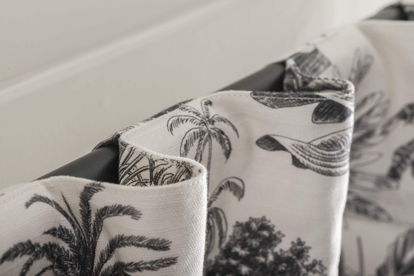 Maison d' Hermine Curtains for Living Room 100% Cotton 96 inch Length One Panel Light Filtering Toile Curtains for Bedroom Windows with Rod and Loop Pockets Drapes (Savana Jouy Black, 50" W x 96" L)