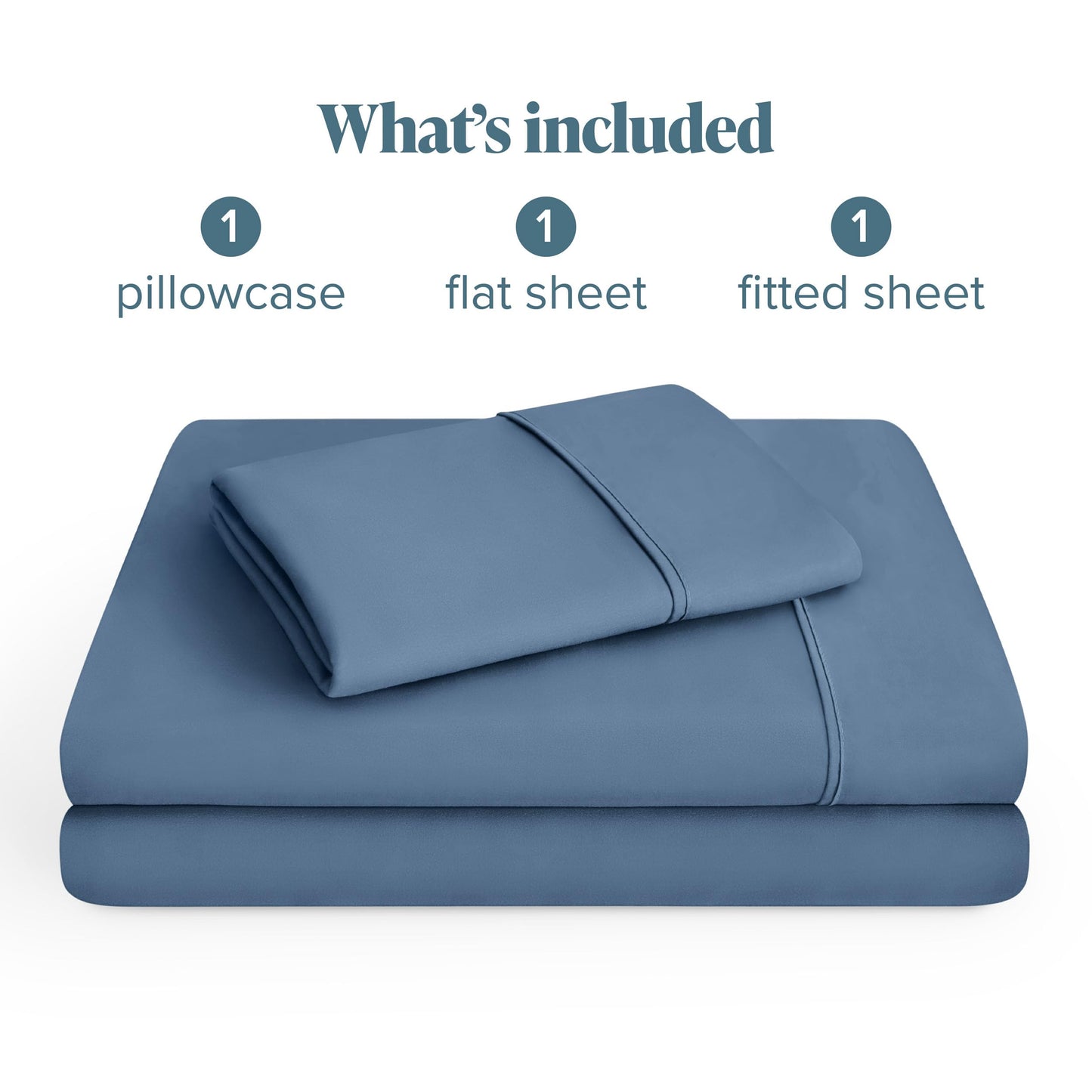 Bare Home Twin XL Sheet Set - 22'' Deep Pockets - Luxury 1800 Ultra-Soft Microfiber - Double Brushed - Easy Fit - 3 Piece Set - Bedding Sheets & Pillowcases (Twin XL, Coronet Blue)