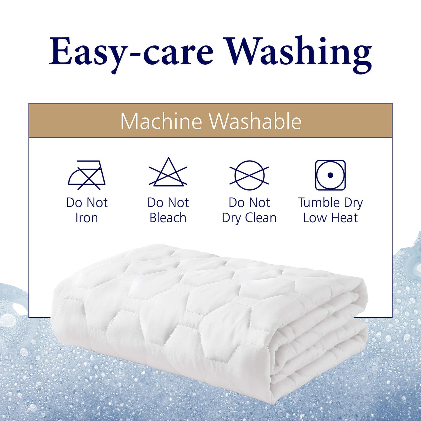 The Grand Hotel Collection Full Size Mattress Pad - Thin, Lightweight, and Breathable Mattress Pad - Ideal for Hot Sleepers & Plush Mattresses - Stretch Fits up to 15" - Easy to Wash (54 x 75)