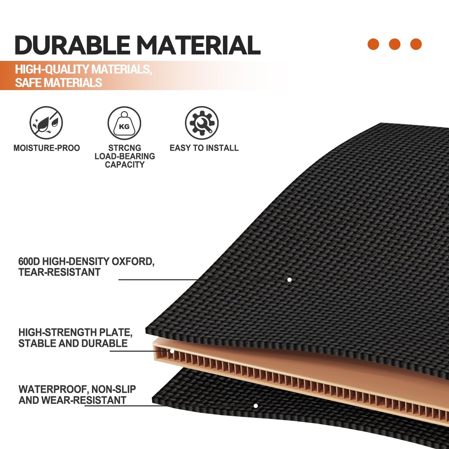 BBX-G 54x75''Folding Box Spring,Universal Sleep Sofa Support Plate with Anti Collapse Design