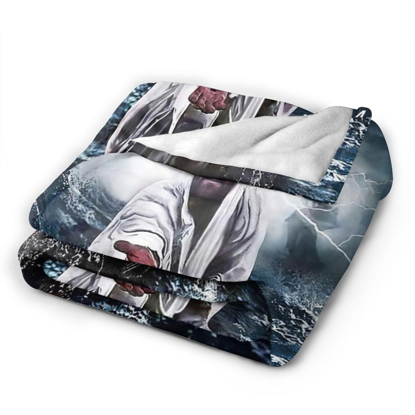 Tijuboni Christian Jesus Throw Blanket Religious Faith Gifts for Women Men Girls Boys Kids Adults Soft Flannel Fleece Blanket for Couch Sofa Bed Home Decor 40"x50"